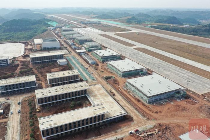 航拍｜遂宁安居机场最新进展来了！本期工程力争年底完工